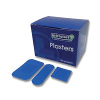 Wallace Cameron Blue Detectable Plasters Assorted Pk 150 1214037