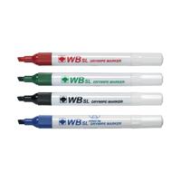 Assorted Whiteboard Markers Chisel Tip (Pack of 4) WX26038