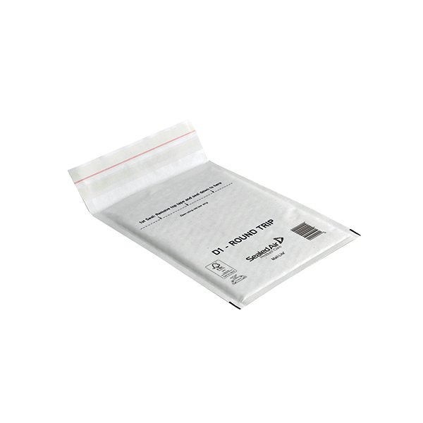 Mail Lite Round Trip Padded Mailer D1 180 x 260mm White Pack of 100 100935833 Mail Lite Round Trip Padded Mailer D1 180 x 260mm White Pack of 100 100935833