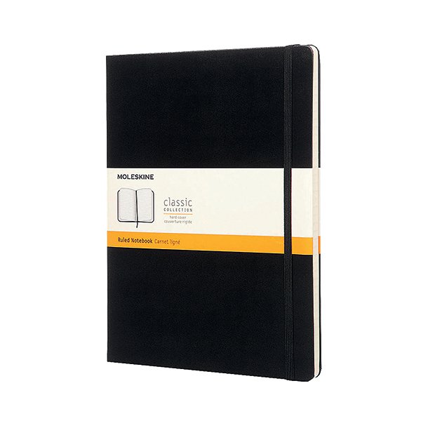 Moleskine Ruled Hardcover Notebook Extra Large Black QP090 Moleskine Ruled Hardcover Notebook Extra Large Black QP090