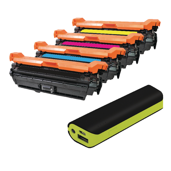 Q-Connect HP Color Laserjet CP3525 toner FOC Reviva 2000mAH Powerbank OB833014 Q-Connect HP Color Laserjet CP3525 toner FOC Reviva 2000mAH Powerbank OB833014