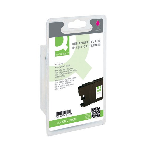 Q-Connect Brother Remanufactured Magenta Inkjet Cartridge LC1100M Q-Connect Brother Remanufactured Magenta Inkjet Cartridge LC1100M
