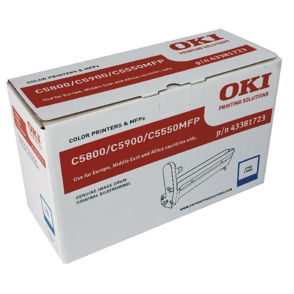 Oki C5800/C5900 Cyan Image Drum 43381723 Oki C5800/C5900 Cyan Image Drum 43381723