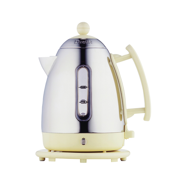 Dualit 1.5L Cordless Jug Kettle Stainless Steel With Cream Trim DA7210 Dualit 1.5L Cordless Jug Kettle Stainless Steel With Cream Trim DA7210