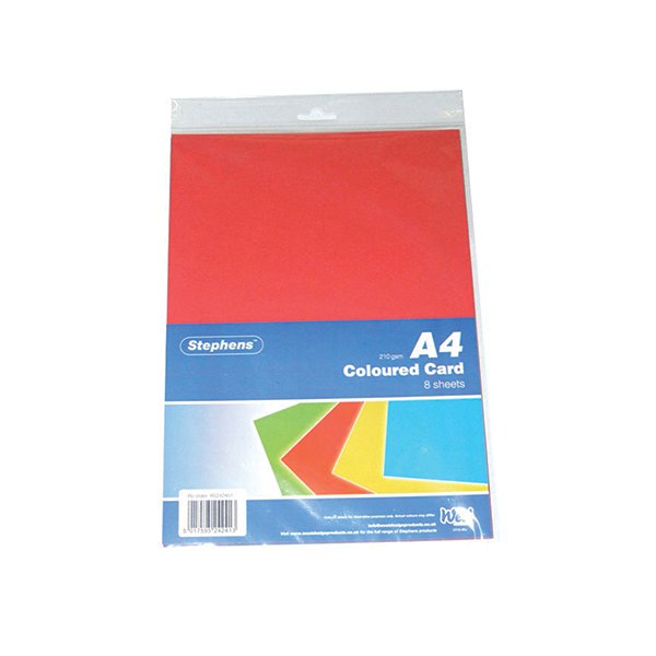 Stephens Assorted Coloured Card (Pack of 80) RS242451 Stephens Assorted Coloured Card (Pack of 80) RS242451