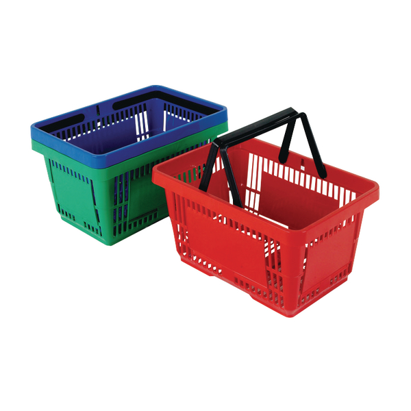 Plastic Shopping Basket Red (Pack of 12. 370768. Plastic Shopping Basket Red (Pack of 12. 370768.