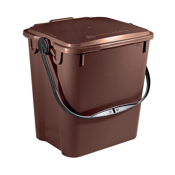 Solid Walled Kitchen Caddy 10L Brown 378479 Solid Walled Kitchen Caddy 10L Brown 378479