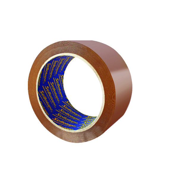 Sellotape Vinyl Case Sealing Tape 50mmx66m Brown (4 Packs of 6) SE810840 Sellotape Vinyl Case Sealing Tape 50mmx66m Brown (4 Packs of 6) SE810840