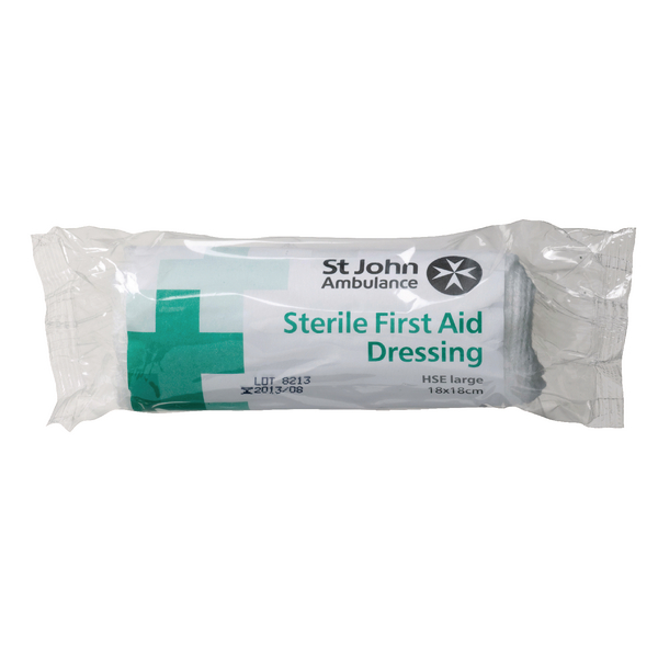 St John Ambulance Large Dressing 180 x 180mm Each F90107 St John Ambulance Large Dressing 180 x 180mm Each F90107