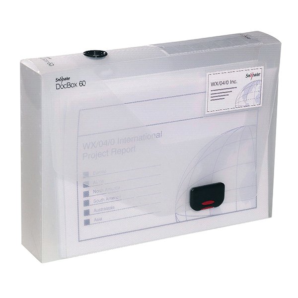 Snopake A4 60mm Clear DocBox 12871 Snopake A4 60mm Clear DocBox 12871