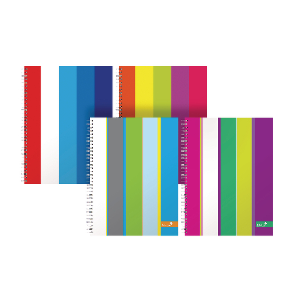 Silvine A4+ Stripes Design Twinwire Notebook 160 Pages Lined with Margin Pack of 4 TWA4AC Silvine A4+ Stripes Design Twinwire Notebook 160 Pages Lined with Margin Pack of 4 TWA4AC