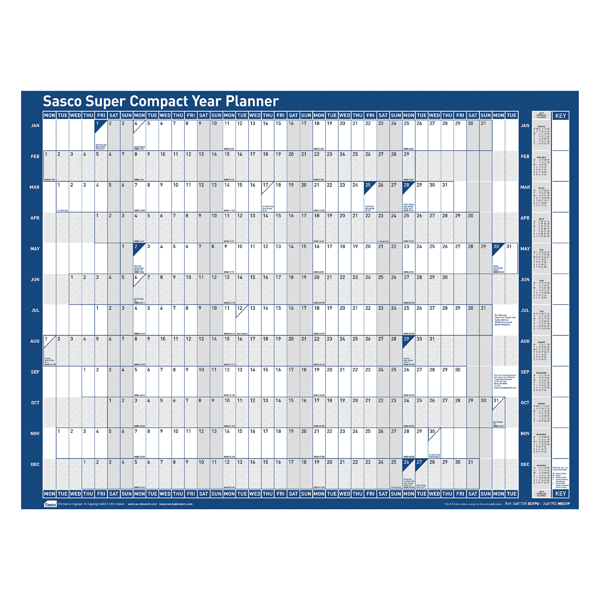 Sasco Super Compact Planner Unmounted 2019 2401932 Sasco Super Compact Planner Unmounted 2019 2401932