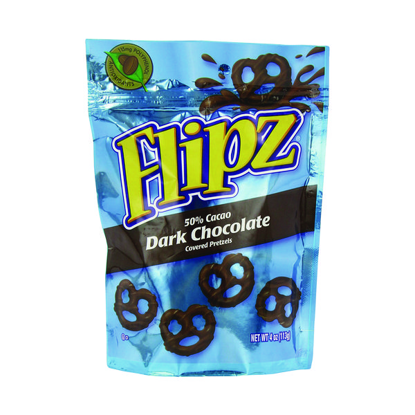 Flipz Dark Chocolate Pretzels 100g 36845 Flipz Dark Chocolate Pretzels 100g 36845