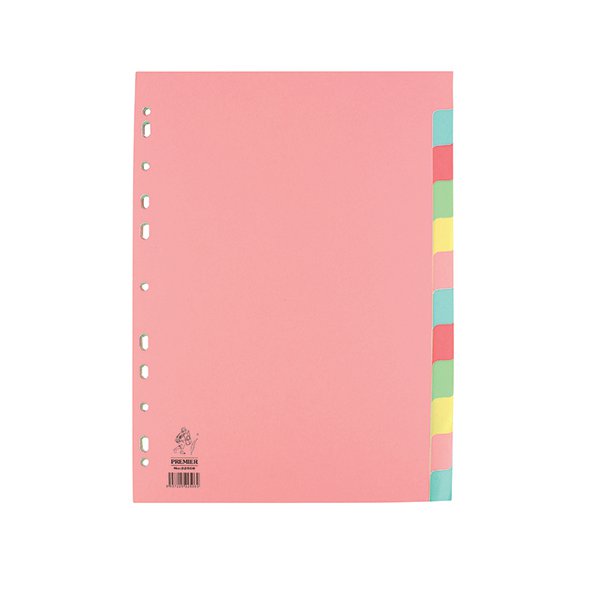 A4 Manilla Divider 12-Part Pink With Multi-Colour Tabs WX01515 A4 Manilla Divider 12-Part Pink With Multi-Colour Tabs WX01515