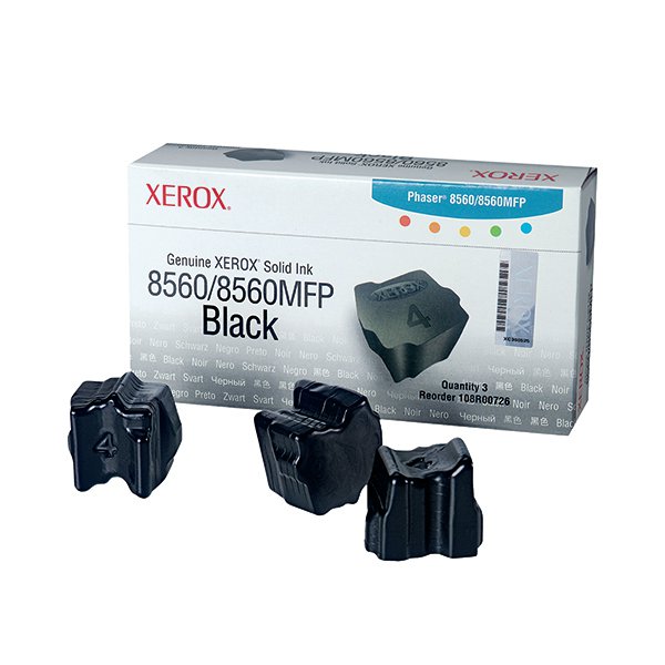 Xerox Phaser 8560 Black Solid Ink Sticks (Pack of 3) 108R00726 Xerox Phaser 8560 Black Solid Ink Sticks (Pack of 3) 108R00726